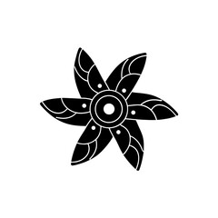 creative details Outline silhouette wind turbine icon vector illustration