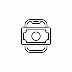 mobile payment icon sign vector