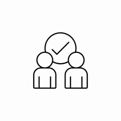 pair approved icon sign vector