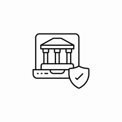 secure online banking icon sign vector