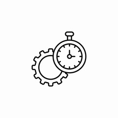 timer settings icon sign vector