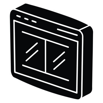 Mobile app developer element isolated code editor window on white background