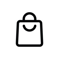 shopping bag icon on white background