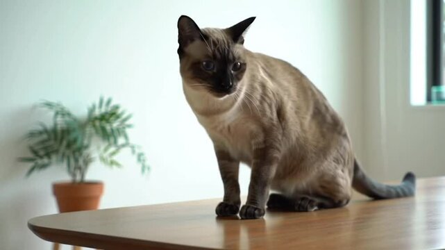 cat on a table