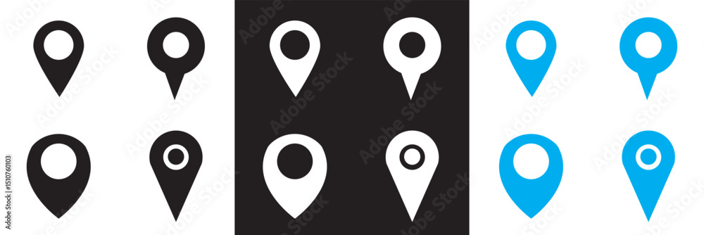 Leinwandbilder Location icon .  Map pointer pin sign  icon . place address navigation locator icon. Vector for websites, mobile interfaces, presentations, banner, visual branding etc. Vector illustration. EPS 10