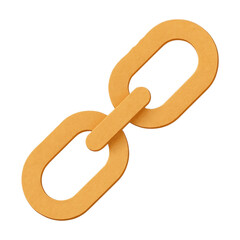 Obraz premium PNG Minimalist orange paper chain