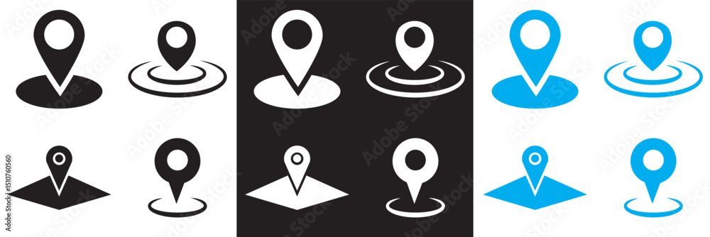 Poster location icon . map pointer pin sign icon . place address navigation locator icon. vector for websit