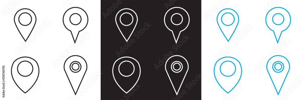 Leinwandbilder Location icon .  Map pointer pin sign  icon . place address navigation locator icon. Vector for websites, mobile interfaces, presentations, banner, visual branding etc. Vector illustration. EPS 10