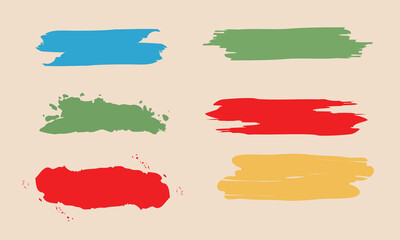 brushes hand drawn painted strokes,colorful texture  paint frame,grunge paints element
