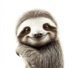 An isolated image of a sloth perfect for design purposes.