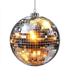 Fototapeta premium Transform any party with the vibrant reflection of a disco ball.