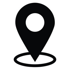 Mobile app developer element isolated GPS location icon on white background