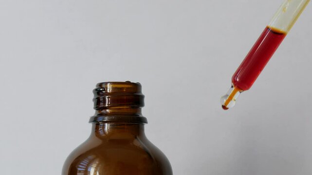 Iodine and iodide solution. Lugol's solution in a droper