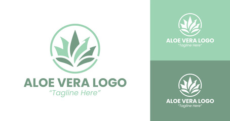 Modern Aloe Vera Logo Design for Organic Wellness Brand