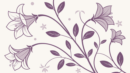 seamless pattern with pink flowers