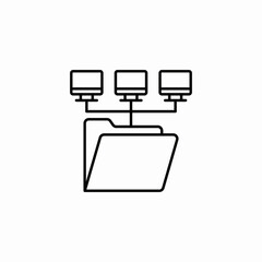 shared folder icon sign vector