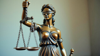 Fototapeta premium Lady Justice Statue Symbol of Law, Equality, and Justice