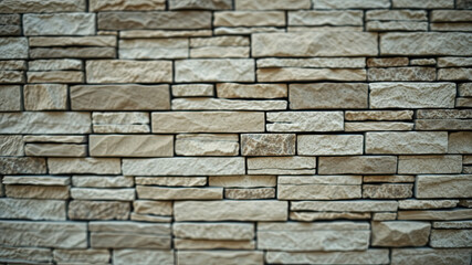 Fototapeta premium Textured beige stone wall background