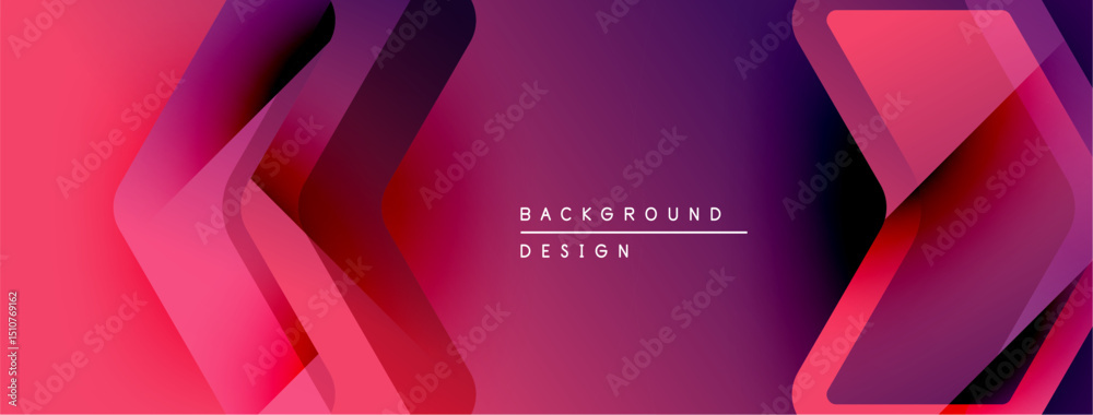 Poster Abstract gradient background. Pink, purple hues overlap creating dynamic visual effect. Text reads background design. Modern, sleek presentation.