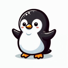 Fototapeta premium penguin on snow