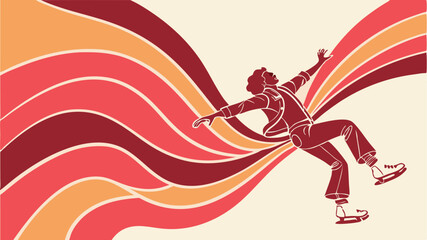vector illustration of a dancing girl