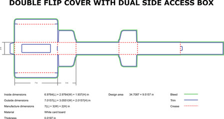 Packaging Design Template With Dual Side Access Box Layout © Chaya
