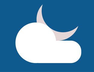 cloud and moon