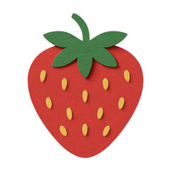 Obraz premium PNG Colorful paper strawberry illustration.