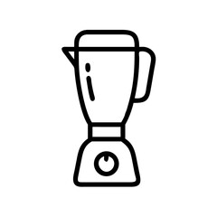 Modern blender illustration in minimalist line art style  