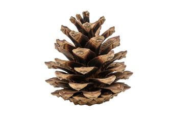 Brown pinecone isolated on transparent background