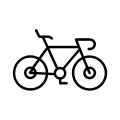 Fototapeta premium Line art bicycle illustration on a white background 