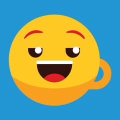 Single coffee cup emoji icon for morning mood