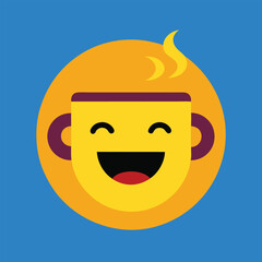 Single coffee cup icon morning mood design element