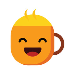 Single coffee cup icon morning mood design