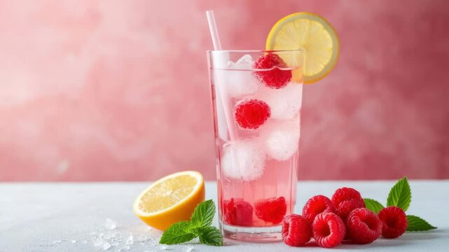 Refreshing raspberry lemonade recipe made with fresh ingredients for a hot summer day