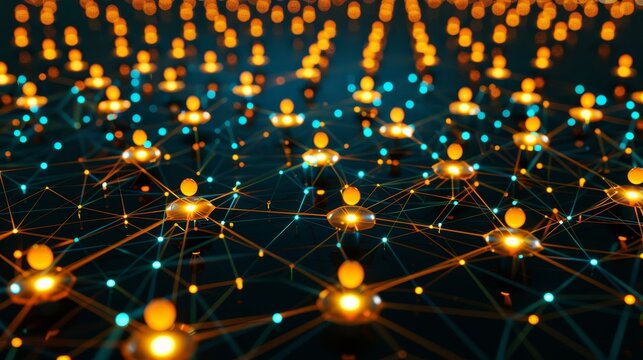 Enhancing customer relationships with ai driven crm systems and a glowing network of connections