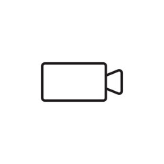 Presentation, movie, film, media projector vector illustration on white background. simple modern line icon, symbol, pictogram design. EPS 10