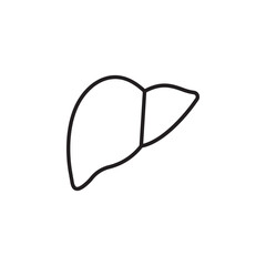 Liver icon in trendy flat style, Symbol for your web site design, vector illustration on white background