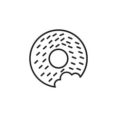 Donut icon isolated sign symbol vector illustration on white background. high quality black style vector icons