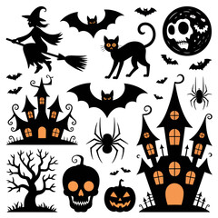 Spooky Halloween Silhouettes A Collection of Creepy Vector Graphics