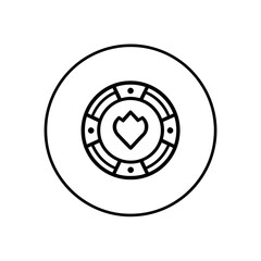 Centered shield icon displays emblem in circular minimal context