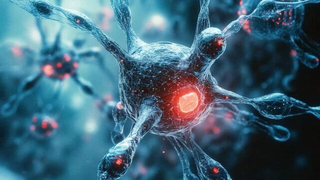 A semi-transparent neuron pulses science