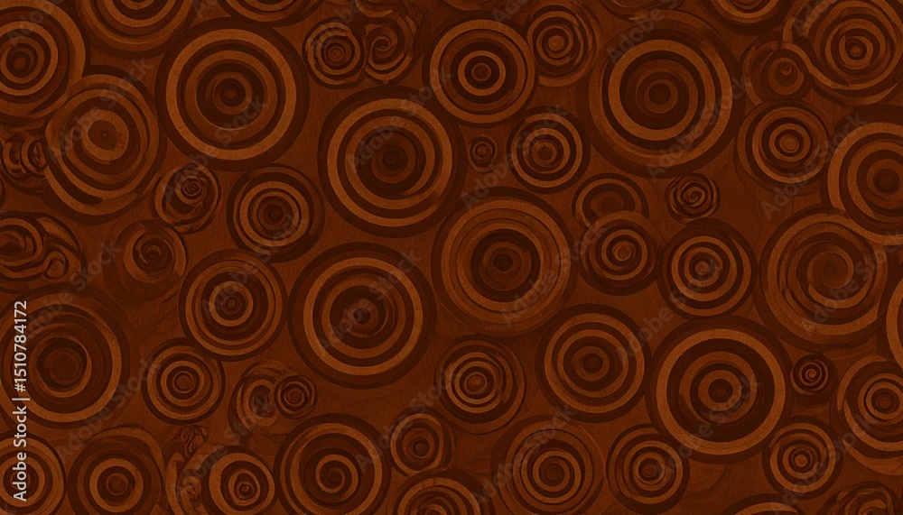 Canvas Prints a muted orange background with glowing circular shapes