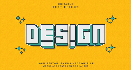 Editable text style effect - Design text style theme.