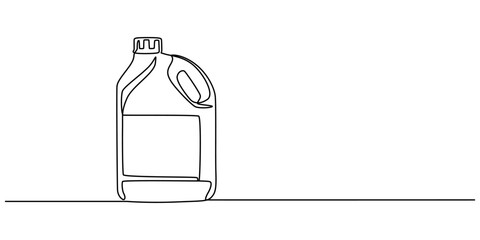 Continuous line of oil jerry cans.one line drawing of packaging jerry, Gallon continuous one line drawing vector illustration, Gallon continuous one line drawing vector illustration, Gallon Of Milk.