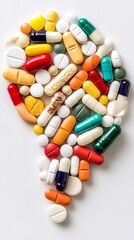 Colorful Pills and Capsules: A Vibrant Array of Medical Treatments and Healthcare Solutions for Wellness and Prevention