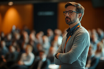 Fototapeta premium leadership seminar on how businesses can use customer service automation to improve response times