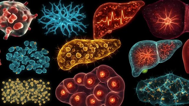 Microscopic Cellular Structures: A Colorful Exploration of Biology