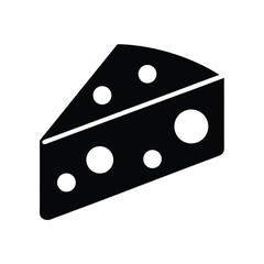 Cheese Wedge Icon Vector Flat Clean Look Isolated