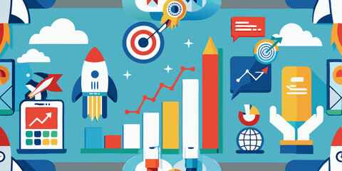 Naklejka premium Abstract infographic vector illustration with business data chart elements and ample text space